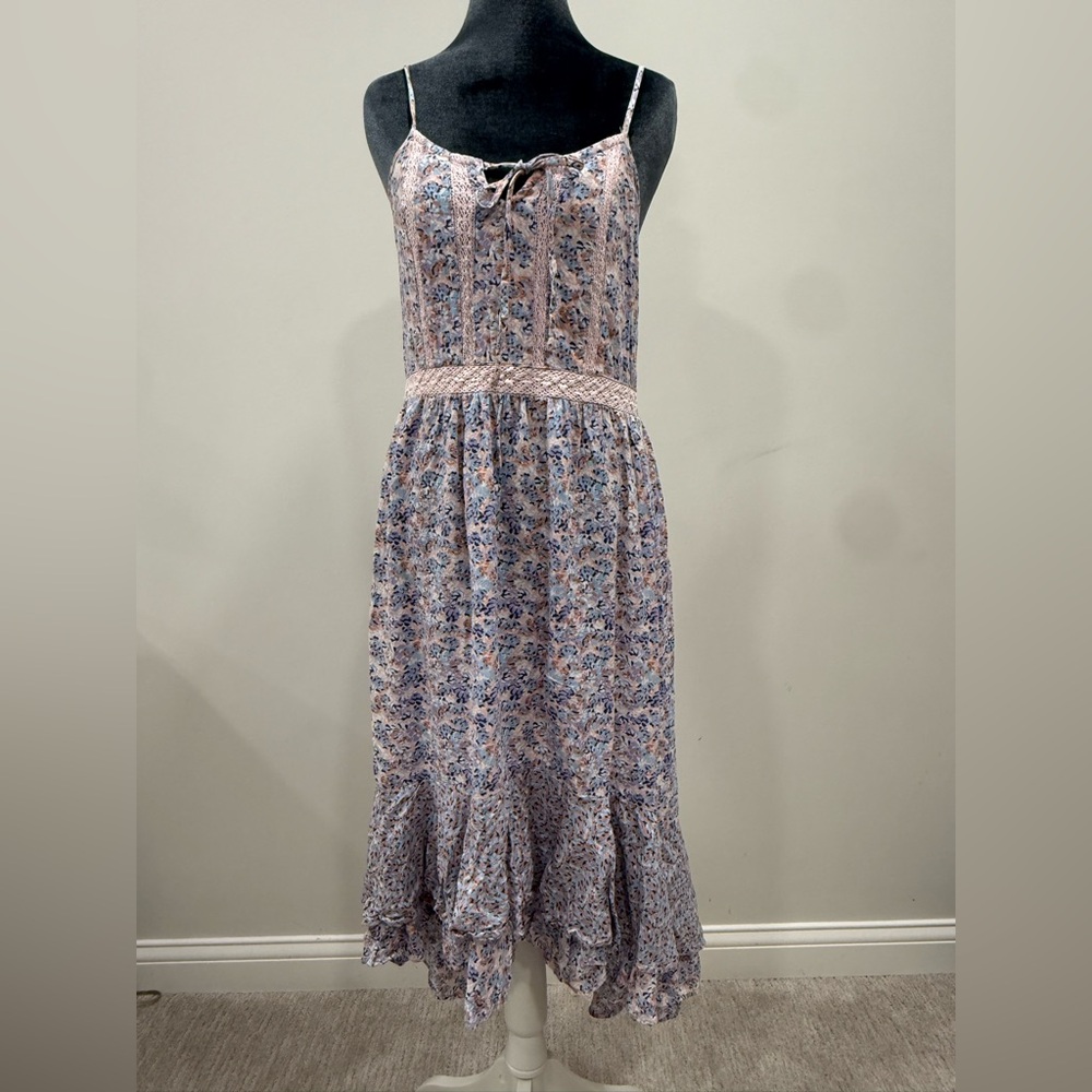 Japna Pink Floral Midi Dress